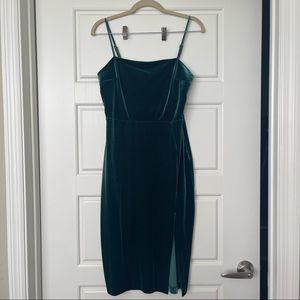 Express Emerald Velvet Dress